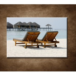 Obrazy na stenu - Lehátka na pláži