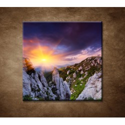 Obrazy na stenu - Západ slnka nad krajinou