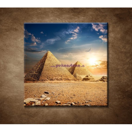 Obrazy na stenu - Západ slnka nad pyramídami