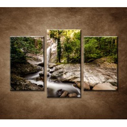 Obrazy na stenu - Veľký vodopád - 3dielny 75x50cm