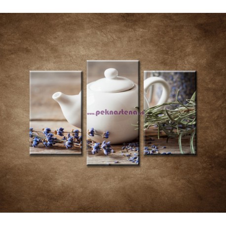 Obrazy na stenu - Levanduľový čaj - 3-dielny 75x50cm