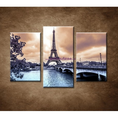 Obrazy na stenu - Búrka v Paríži - 3dielny 75x50cm