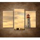 Obrazy na stenu - Biely maják - 3dielny 75x50cm