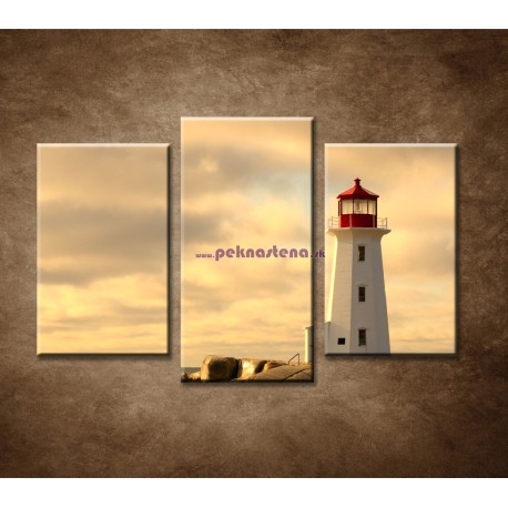 Obrazy na stenu - Biely maják - 3dielny 75x50cm