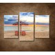 Obrazy na stenu - Slnečník na pláži - 3dielny 75x50cm