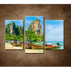 Obrazy na stenu - Tropická pláž - 3dielny 75x50cm