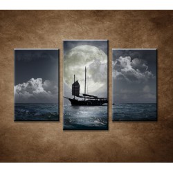 Obrazy na stenu - Čarovný večer na oceáne - 3dielny 75x50cm