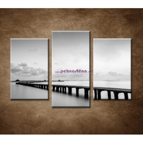 Obrazy na stenu - Most na pláži - 3-dielny 75x50cm