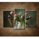 Obrazy na stenu - Zátišie s tulipánmi - 3-dielny 75x50cm