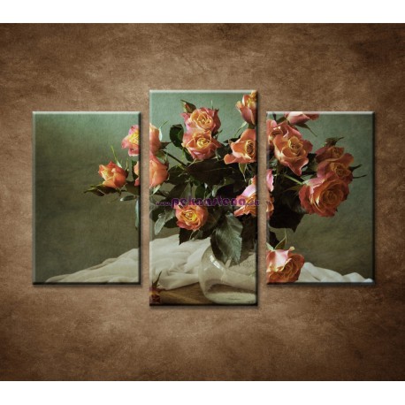 Obrazy na stenu - Ruže - 3-dielny 75x50cm
