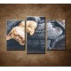 Obrazy na stenu - Spiace mačiatko - 3dielny 75x50cm
