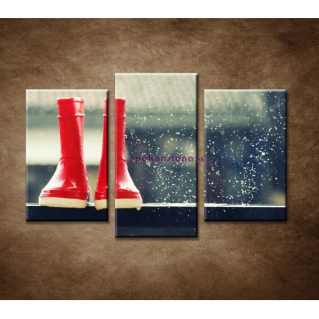 Obrazy na stenu - Červené topánky - 3dielny 75x50cm