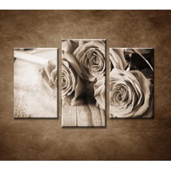 Obrazy na stenu - Ruže na stole - 3dielny 75x50cm