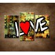 Obrazy na stenu - Graffiti - 3dielny 75x50cm