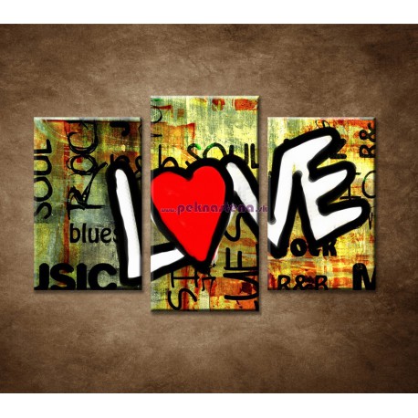 Obrazy na stenu - Graffiti - 3dielny 75x50cm
