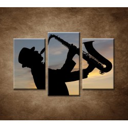 Obrazy na stenu - Saxofonista - 3dielny 75x50cm