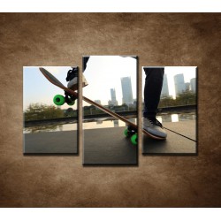 Obrazy na stenu - Skateboardista - 3dielny 75x50cm