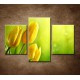Obrazy na stenu - Žlté tulipány - 3dielny 90x60cm