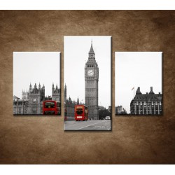 Obrazy na stenu - Westminsterský palác - 3dielny 90x60cm