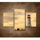 Obrazy na stenu - Biely maják - 3dielny 90x60cm