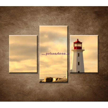 Obrazy na stenu - Biely maják - 3dielny 90x60cm