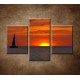 Obrazy na stenu - Plachetnica pri západe slnka - 3dielny 90x60cm