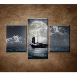 Obrazy na stenu - Čarovný večer na oceáne - 3dielny 90x60cm