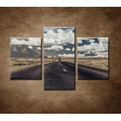 Obrazy na stenu - Púštna cesta - 3dielny 90x60cm