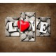 Obrazy na stenu - Love a kamene - 3dielny 90x60cm