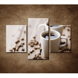 Obrazy na stenu - Espresso- 3dielny 90x60cm