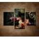 Obrazy na stenu - Ruže a šijaci stroj - 3dielny 90x60cm