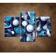 Obrazy na stenu - Modré bubliny - 3dielny 90x60cm