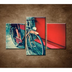 Obrazy na stenu - Retro bicykel - 3dielny 90x60cm