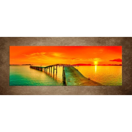 Obrazy na stenu - Západ slnka nad mólom
