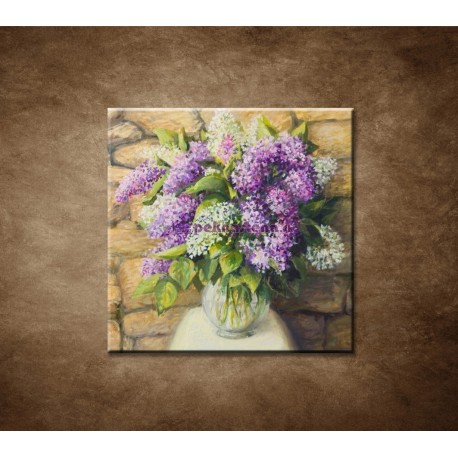 Obrazy na stenu - Olejomaľba - Orgovány v sklenenej váze