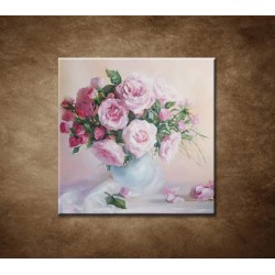 Obrazy na stenu - Olejomaľba - Maľované ruže 