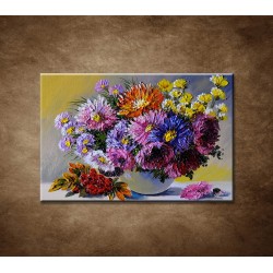 Obrazy na stenu - Olejomaľba - Farebné lúčne kvety