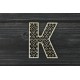 Drevený výrez - Písmeno K - motív 1