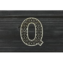 Drevený výrez - Písmeno Q - motív 1