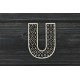 Drevený výrez - Písmeno U - motív 1