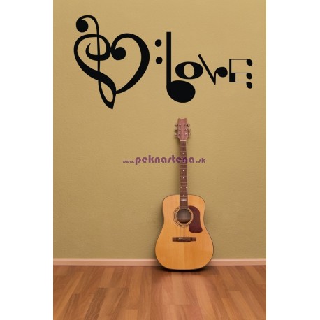Nálepka na stenu - I Love Music