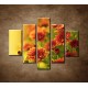 Obrazy na stenu - Jesenné chryzantémy - 5dielny 100x80cm