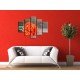 Obrazy na stenu - Oranžové gerbery  - 5dielny 100x80cm