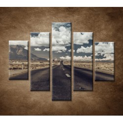 Obrazy na stenu - Púštna cesta - 5dielny 100x80cm