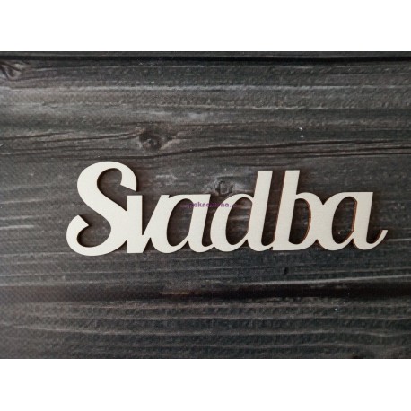 Drevený výrez - Svadba