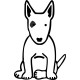 Nálepka na auto - Bull-terrier - výška 10cm