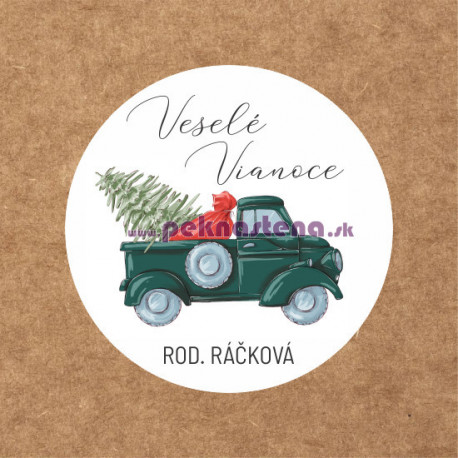 Etiketa - Vianočný motív 8