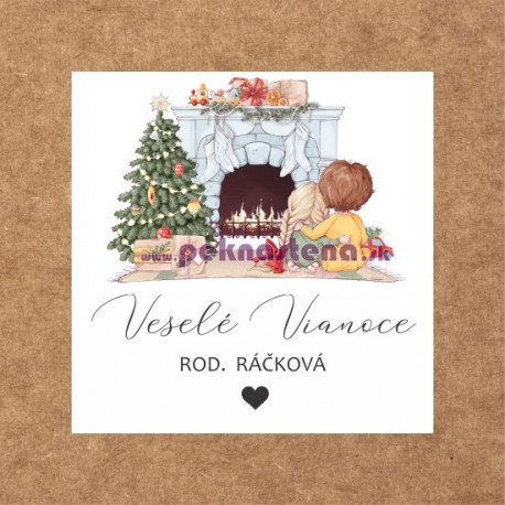 Etiketa - Vianočný motív 17