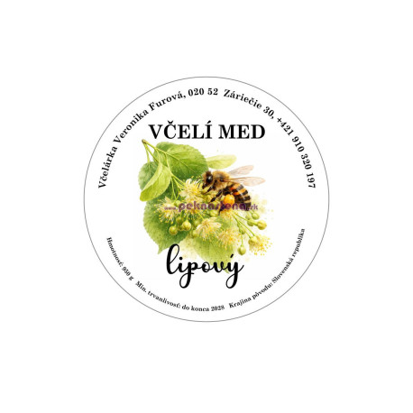 Etiketa - Včelí med - lipový