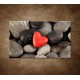 Obrazy na stenu - Červené srdce na kameňoch